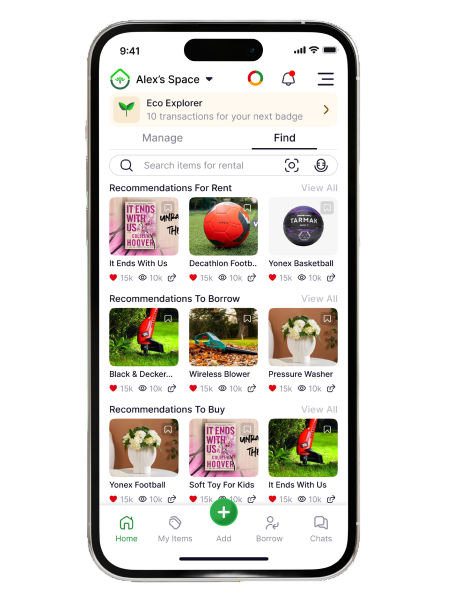 Browse your automatically organized household inventory